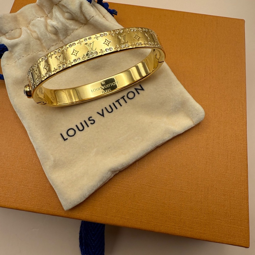 Louis Vuitton Gold Plated Monogram Bracelet